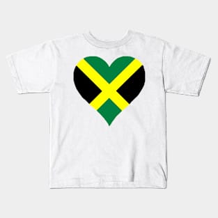 Reggae: Jamaican Flag Heart Kids T-Shirt
